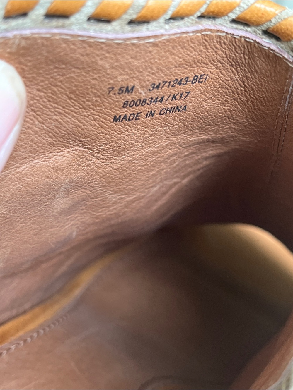 Frye Dani Shield Whipstitch Mule in Beige Suede Women's Size 7 1/2 - Picture 10 of 10
